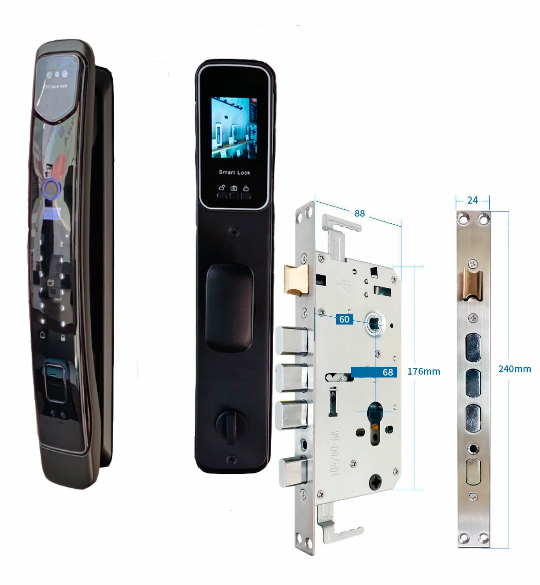 Электронный биометрический замок XTD CS10 с распознаванием лица и защитой от взлома (комплект 24x240)