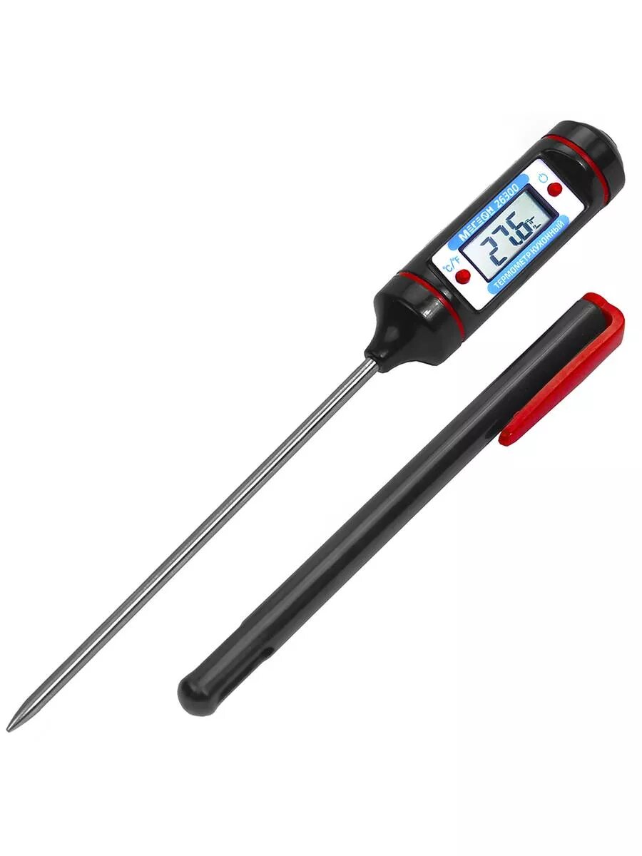 Термометр кулинарный кухонный с щупом мегеон 26300 — фото 1