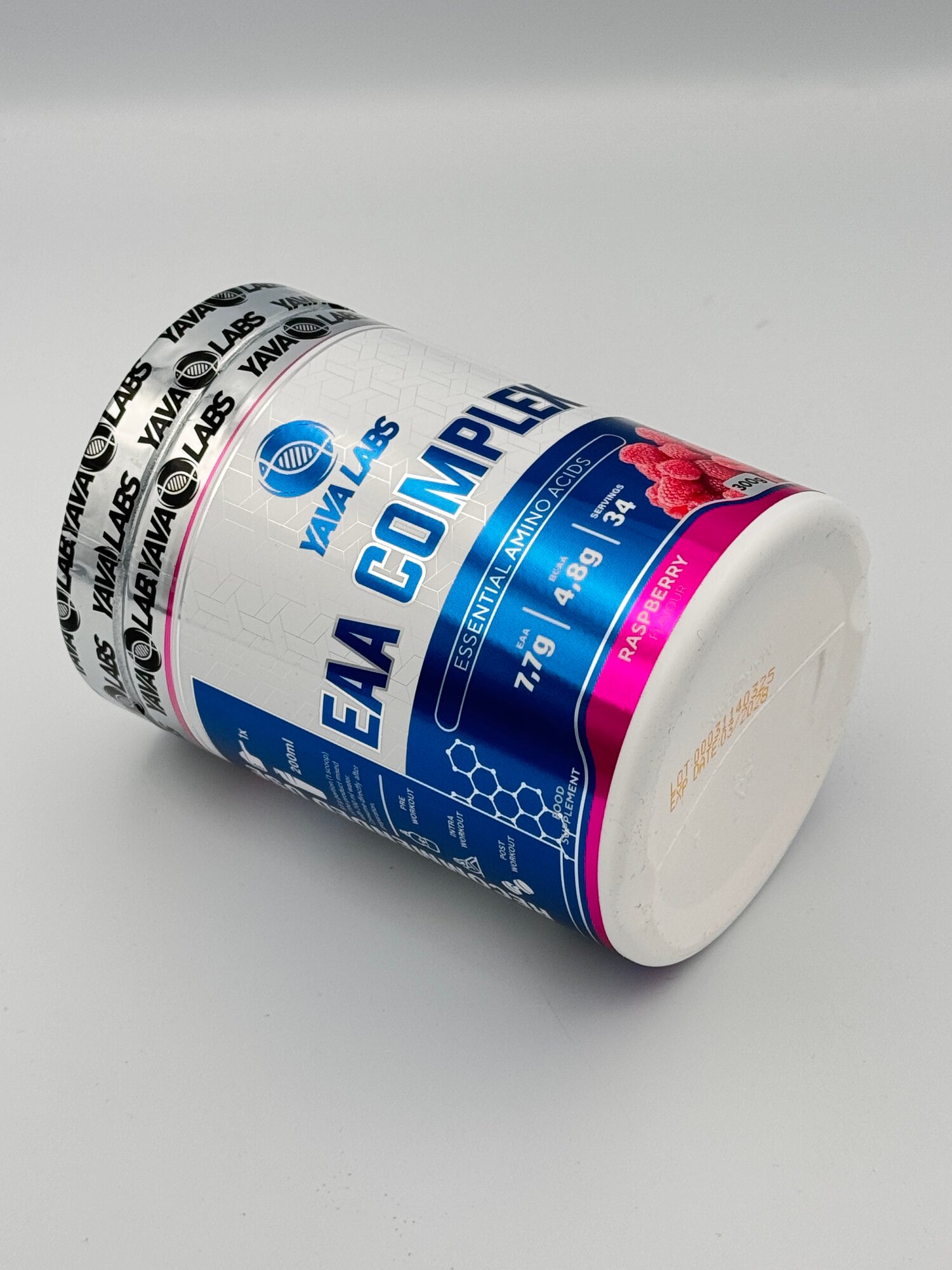 Аминокислоты Yava Labs "EAA Complex", 300 г, со вкусом малины — фото 1