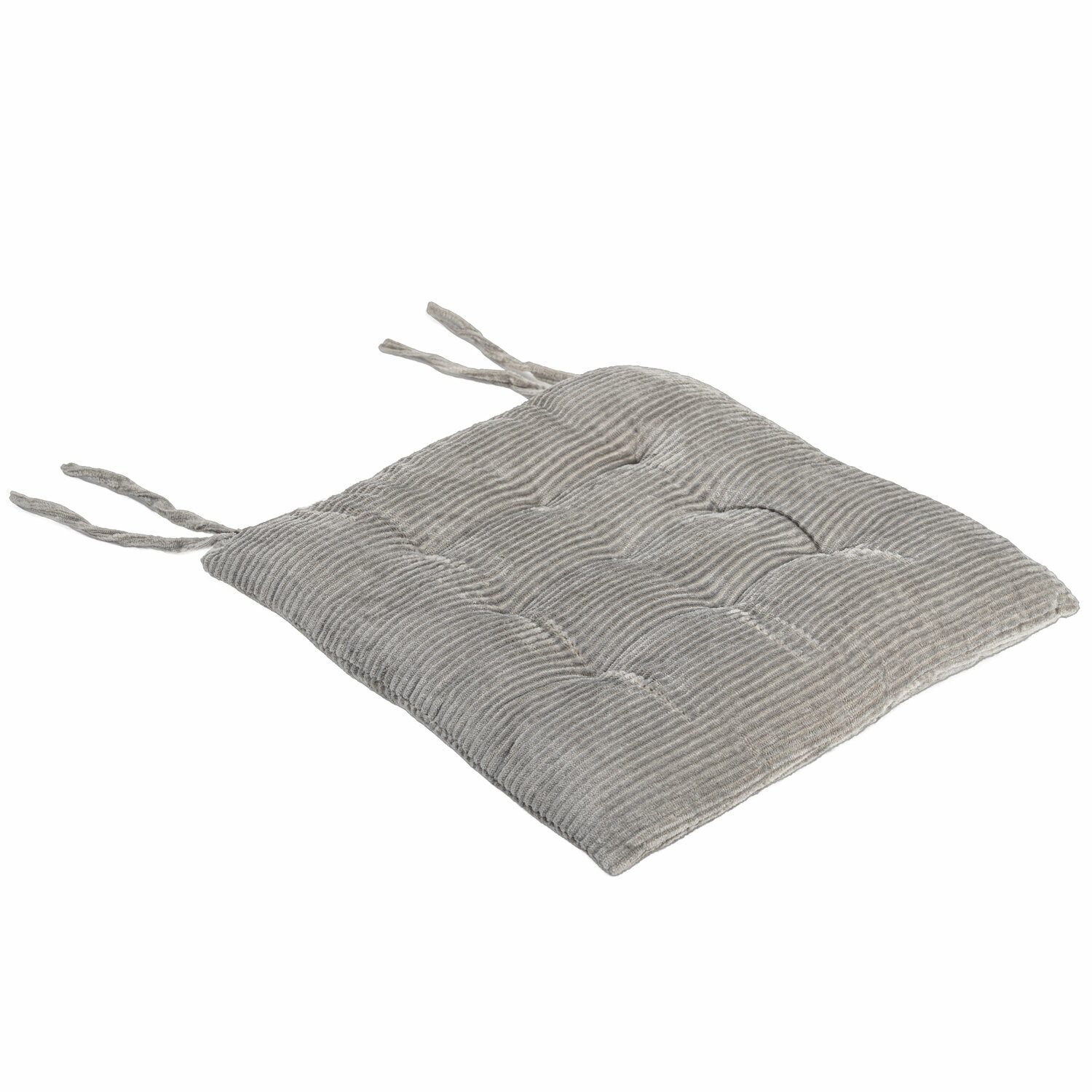 Primila Подушка на стул Вельвет 38х38 см полиэстер серая Classic 700504