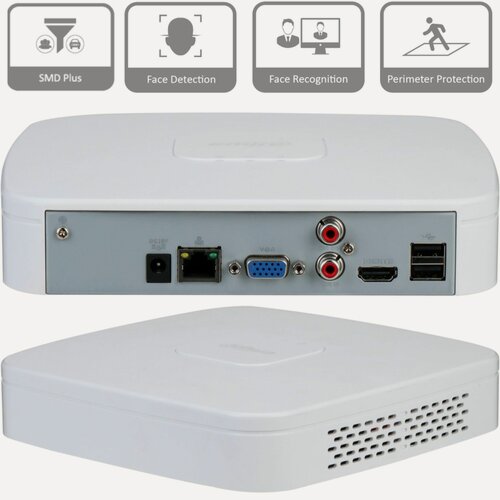 Изображение товара Dahua DH-NVR4108-4KS3 8 канальный видеорегистратор IP для камер видеонаблюдения, NVR регистратор сетевой 4K H.265+/H.265