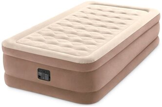 Односпальная надувная кровать с насосом Intex 99 х 191 х 46 см, односпальная, Ultra Plush Airbed