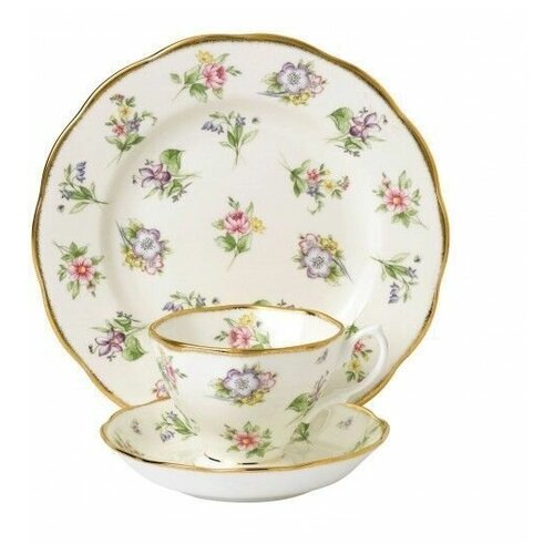 100летие Ройал Альберт Чайная тройка Весенний Луг 1920е