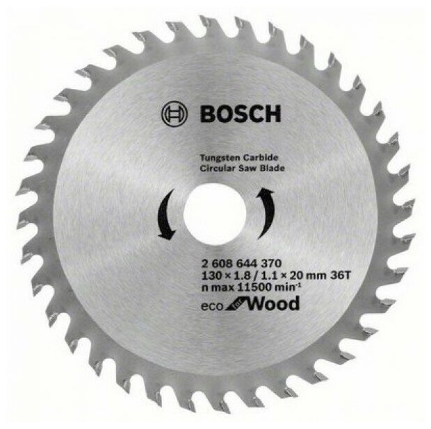 Пильный диск Bosch ECO 130x20-36T по дереву (2608644370)