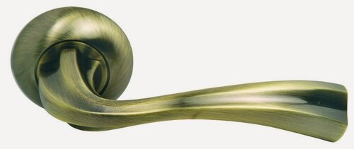 Изображение товара Ручка дверная Morelli MH-15 MAB/AB матовая бронза/античная бронза, ручки для межкомнатных дверей на круглой накладке 1 шт, фурнитура