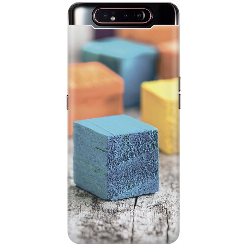 фото Силиконовый чехол на samsung galaxy a80 / a90 / самсунг а80 / а90 с принтом "разноцветные бруски gosso