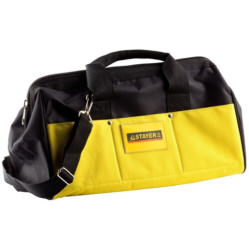 сумка с поясом для хранения и переноски инструмента Сумка STAYER 38550, черный/желтый