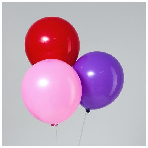 фото Шар латексный 12", пастель, набор 25 шт., цвета микс leti