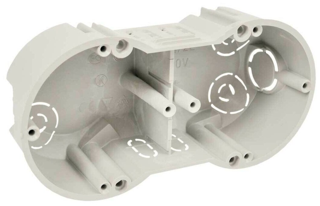 KOPOS Коробка установочная двойная для твердых стен KP 64 / 2 (KA) 141х70х45 мм