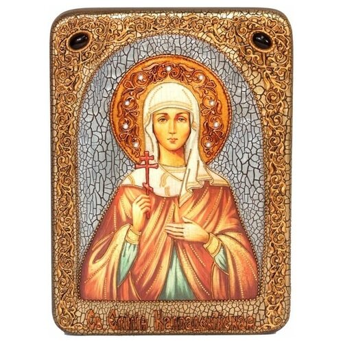 Икона аналойная Святая Емилия Кесарийская (Каппадокийская) на мореном дубе 21*29 см 999-RTI-561m