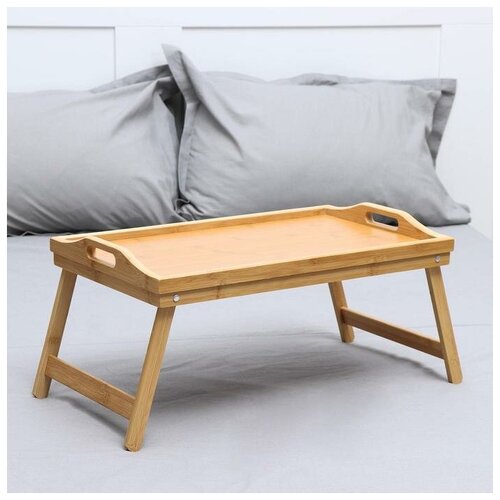 Катунь Поднос-столик, 50х30х23 см, бамбук, в подарочной упаковке