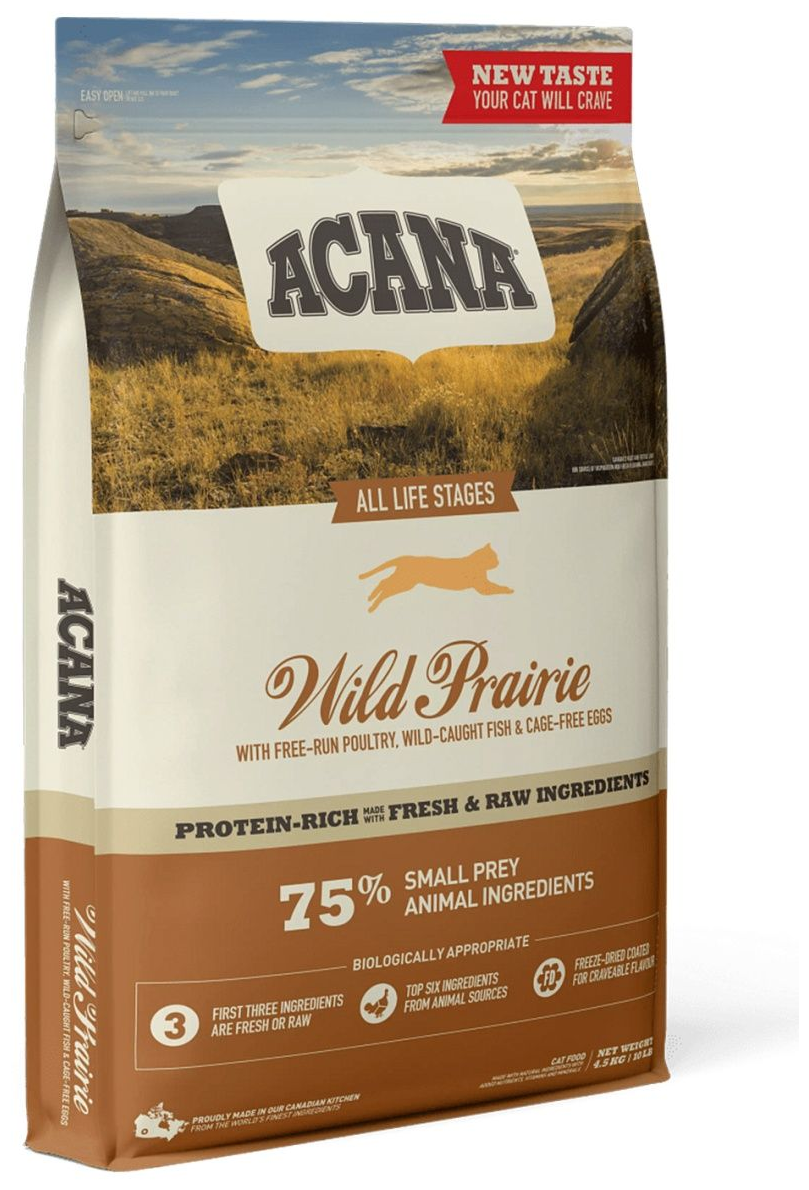 Сухой корм для кошек Acana Wild Prairie, беззерновой, с домашней птицей 4.5 кг