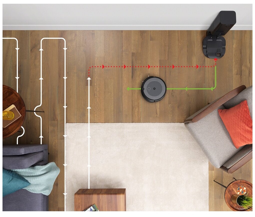 Робот-пылесос IROBOT Roomba i3+, серый/черный [i355840plus_rnd] - фото №10