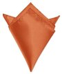 Нагрудный платок мужской атласный однотонный оранжевый