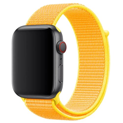 Нейлоновый тканевый ремешок для Apple Watch Series 1-8 - 38/40/41 мм (эпл вотч), желтый