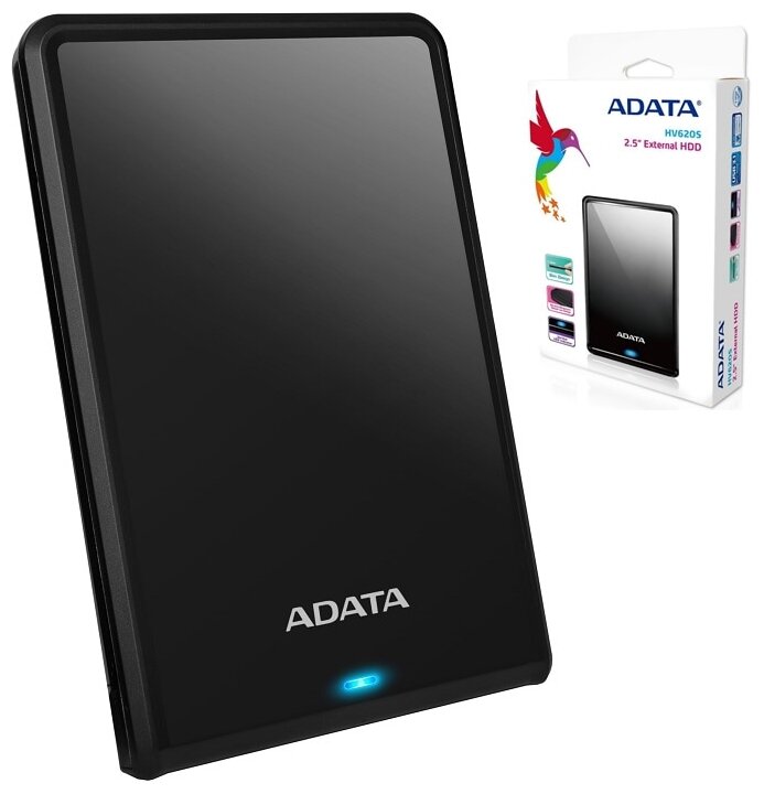 1 ТБ Внешний HDD A-Data HV620 Slim[AHV620S-1TU31-CBL]