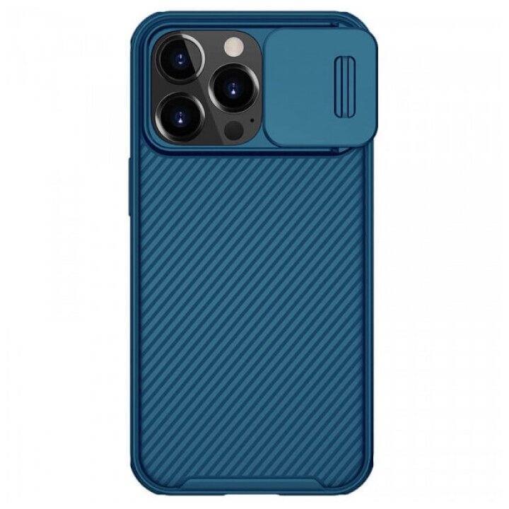 Чехол Magnetic Case Nillkin CamShield Pro с защитой камеры для iPhone 13 Pro синий
