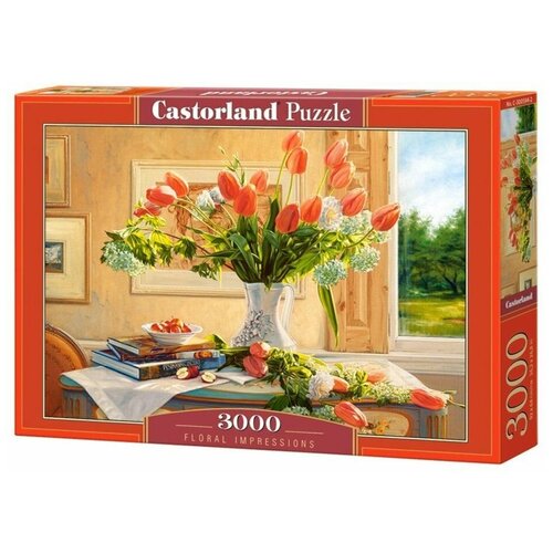Пазл Castorland 3000 деталей: Цветочная импровизация пазл castorland 3000 деталей коттедж в лесу