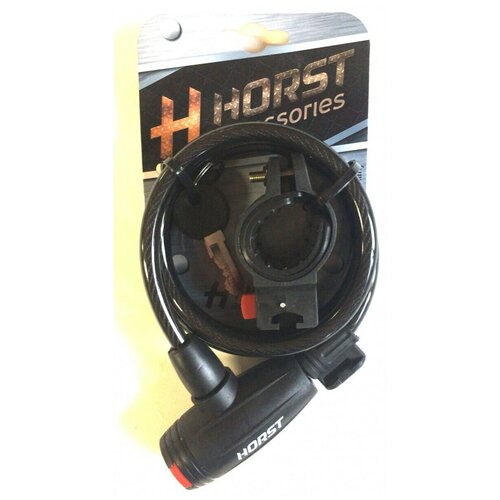 фото Замок велосипедный horst тросовый, 8х1500мм