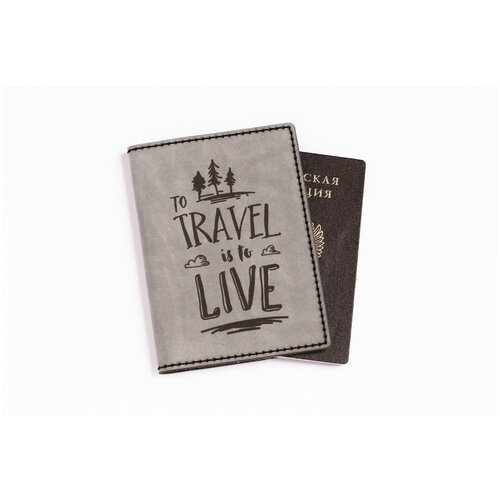 фото Обложка для паспорта coup, натуральная кожа, отделение для денежных купюр, отделение для карт, серый