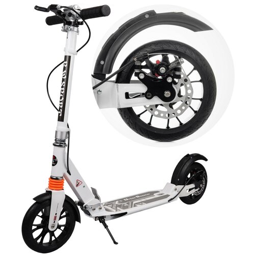 фото Городской самокат rw sport scooter disk brake с дисковым тормозом белый rw-sport