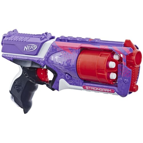 Бластер Nerf Elite Strongarm E5751, фиолетовый игрушка бластер нерф элит nerf blasters ultra five e9593