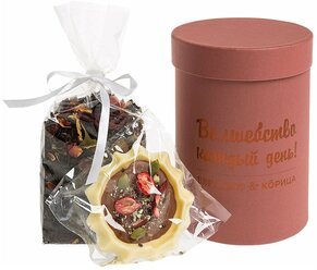 Подарочный набор чая и вкусняшек, Чайный набор со сладостями "Волшебство каждый день"