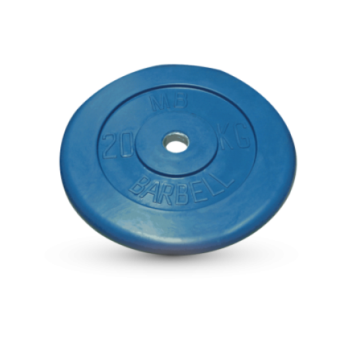 фото 20 кг диск (блин) mb barbell (синий) 50 мм sportlim