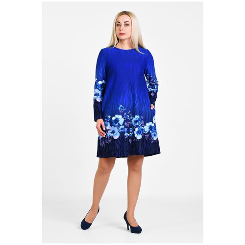 Платье Olsi, размер 56, голубой платье размер 56 голубой