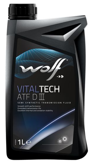 8305306 WOLF Масло трансмиссионное полусинтетическое VITALTECH ATF DIII 1л