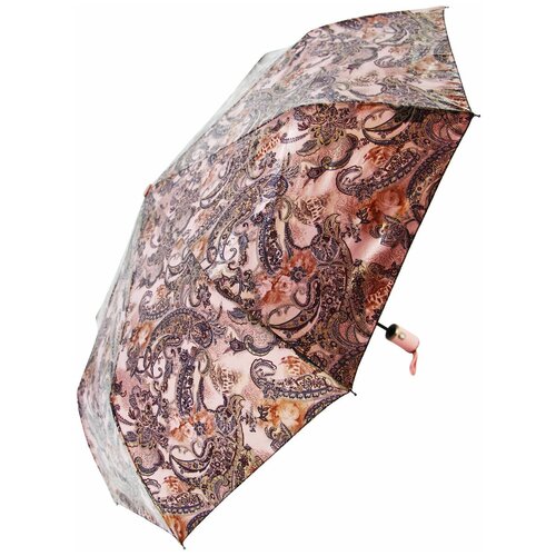 Женский складной зонт Popular Umbrella автомат 412И/розовый