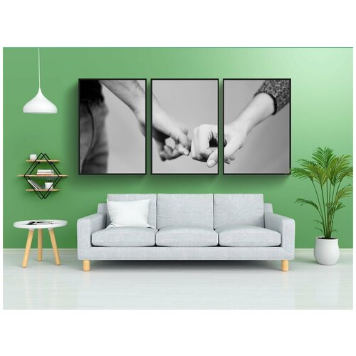 фото Набор модулных постеров для интерьера "связь, руки, мало" 60x90 см. в тубусе, без рамки lotsprints