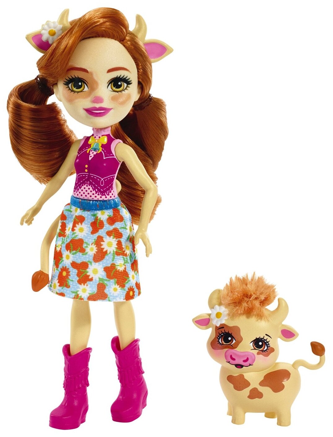 Кукла Enchantimals с питомцем Кейли Коровка и Кёрдл FNH22