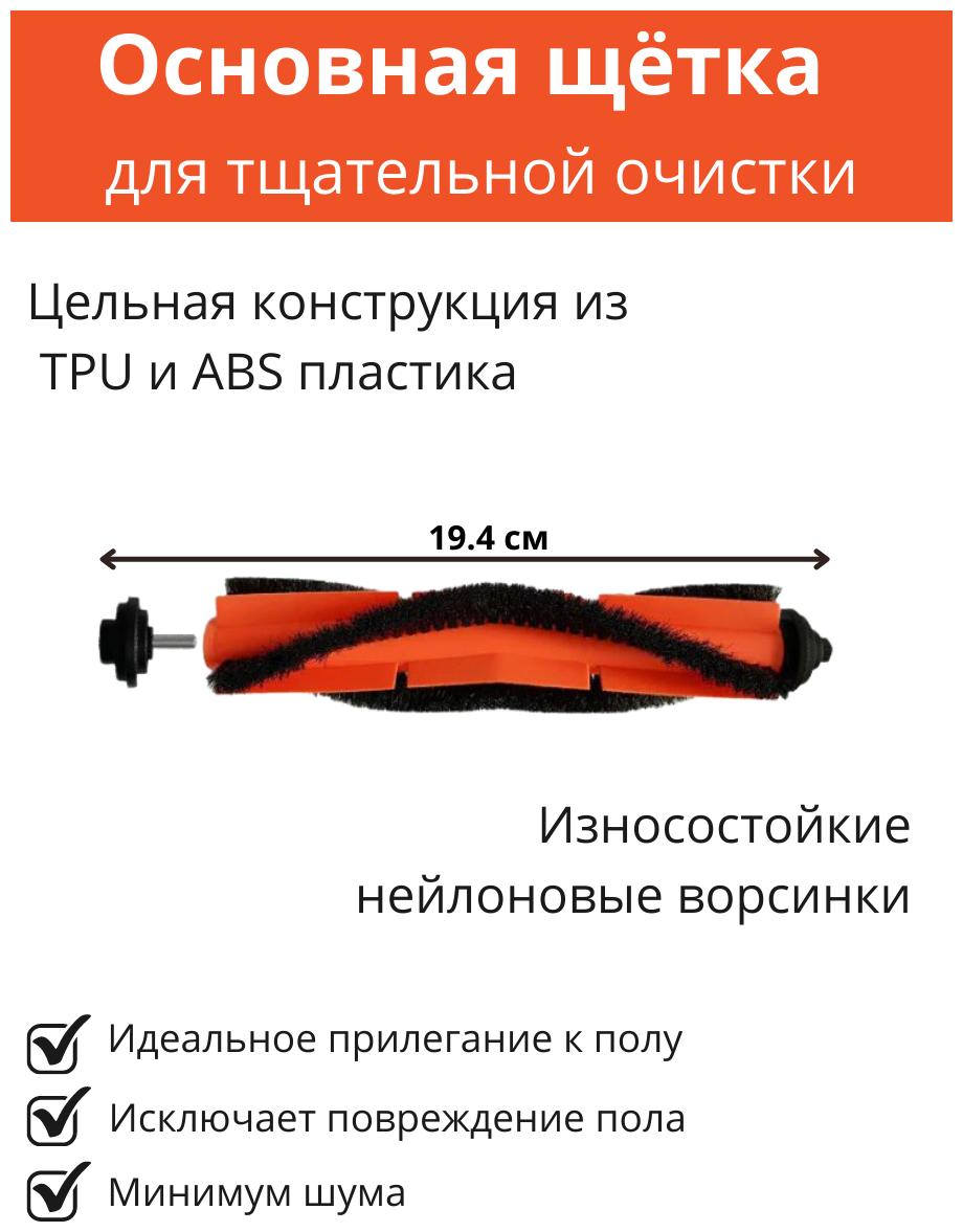 Набор сменных фильтров и щеток для робот-пылесоса Mijia G1, Vacuum-Mop Essential G1, MJSTG1, Vacuum-Mop Essential, SKV4136GL