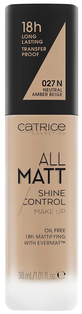 Тональная основа Catrice ALL MATT plus Shine Control Make Up ванильный 027