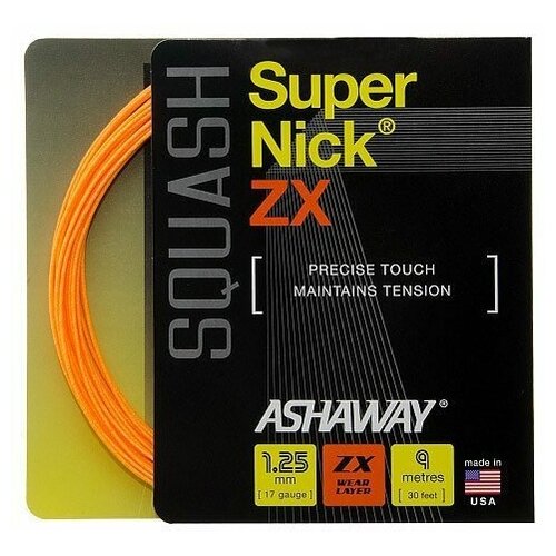 Струна для сквоша Ashaway 9m SuperNick ZX Orange, 1.25