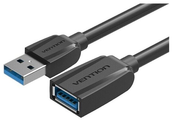 Кабель-удлинитель Vention USB 3.0 AM/AF - 1м Black Edition