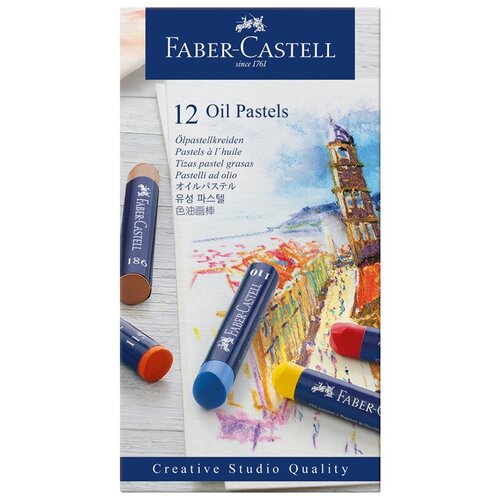 Пастель масляная Faber-Castell Oil Pastels, 12 цветов, картон. упаковка пастель масляная 12 цветов