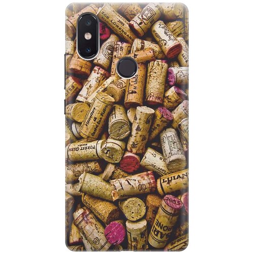 фото Re:pa накладка transparent для xiaomi mi 8 se с принтом "россыпь винных пробок"