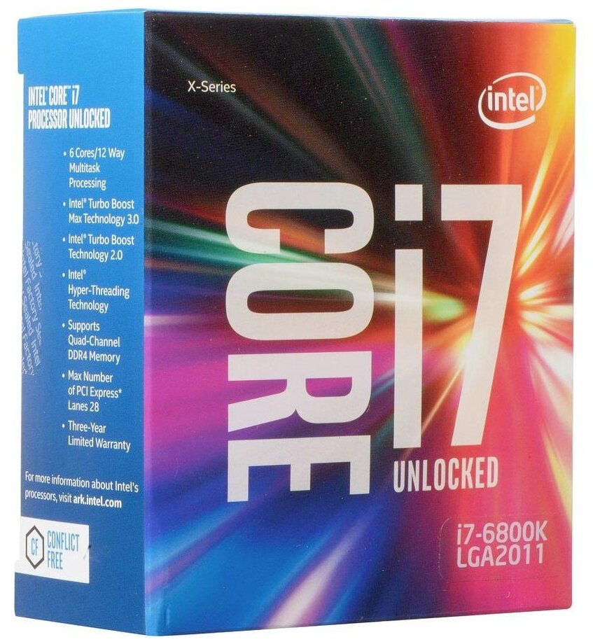 Процессор Intel Core i7-6800K LGA2011-3 6 x 3400 МГц