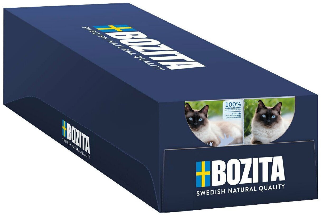 Влажный корм для кошек Bozita с олениной 370 г (кусочки в желе) - фотография № 9