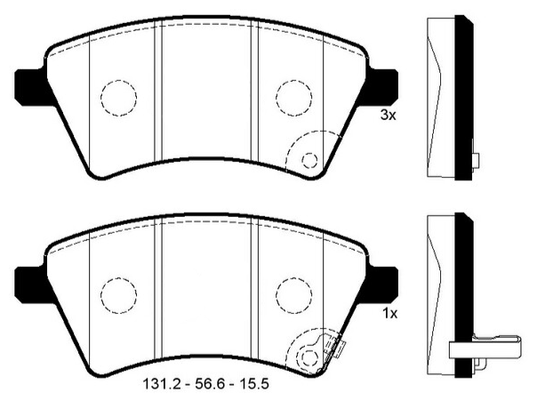 Дисковые тормозные колодки передние SANGSIN BRAKE SP1751 для Fiat Sedici Suzuki SX4 Great Wall Safe (4 шт.)