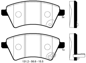 Дисковые тормозные колодки передние SANGSIN BRAKE SP1751 для Suzuki SX4, Fiat Sedici (4 шт.)