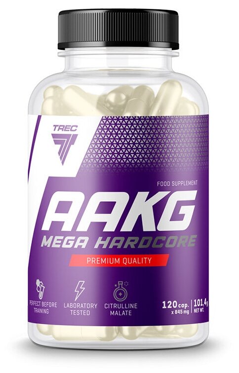 Trec Nutrition Оксид азота Trec Nutrition AAKG Mega Hardcore, 120 капс