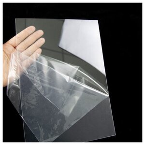 ПЭТ пластик листовой прозрачный 1 мм толщина лист 200х300мм размер пластика формат А4 тонкий гибкий мягкий защитный пластиковый жидкое стекло