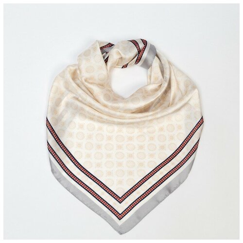 фото Rossini платок текстильный, цвет молочный/серый, размер 70х70