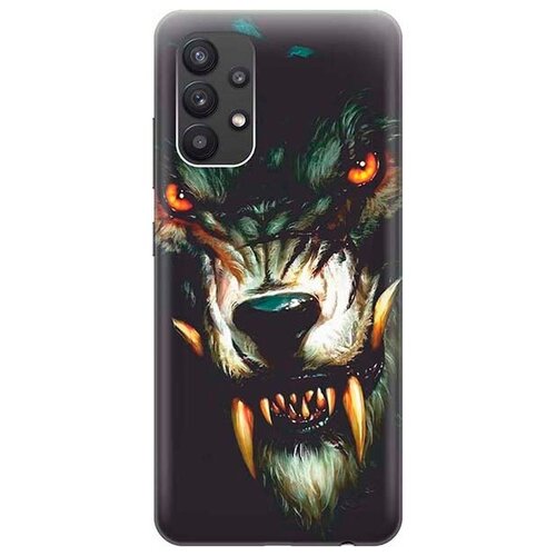 фото Ультратонкий силиконовый чехол-накладка для samsung galaxy a32 с принтом "злой оборотень" gosso