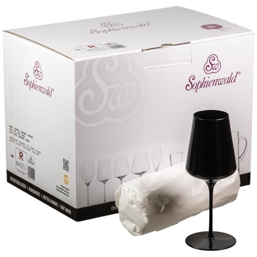 6 бокалов для вина Sophienwald Black Line White wine