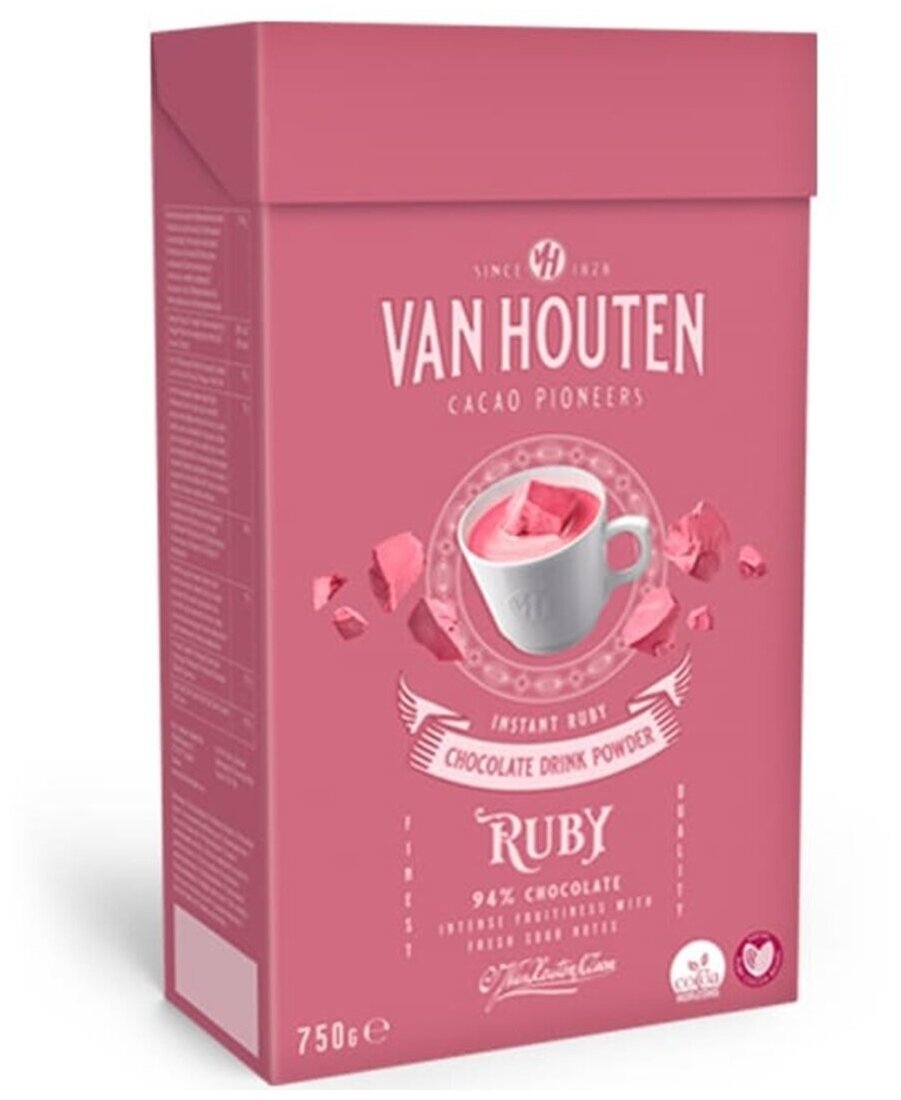 Горячий шоколад Van Houten VH Ruby Chocolate Drink, 0,75 кг - фотография № 2