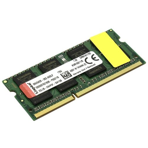 Память SODIMM DDR3 PC3-12800 Kingston KVR16S11/8WP, 8гб, 1.5 в оперативная память crusial ddr3 1600 мгц sodimm 8 гб для ноутбука